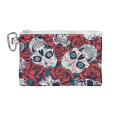 Vintage Day Dead Seamless Pattern Canvas Cosmetic Bag (medium) by Amaryn4rt