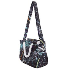 Abstract Colorful Texture Rope Handles Shoulder Strap Bag by Amaryn4rt