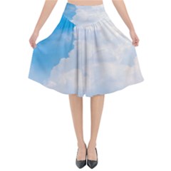 Sky Flared Midi Skirt by byali