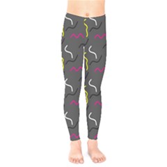 Gray Pattern Kids  Leggings