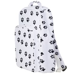Dog Paws Pattern, Black And White Vector Illustration, Animal Love Theme Double Compartment Backpack by Casemiro