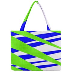 Abstract triangles pattern, dotted stripes, grunge design in light colors Mini Tote Bag