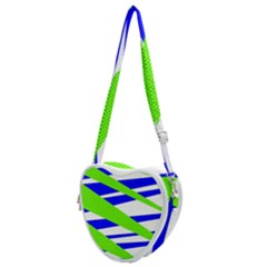 Abstract Triangles Pattern, Dotted Stripes, Grunge Design In Light Colors Heart Shoulder Bag by Casemiro