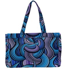 Blue Swirl Pattern Canvas Work Bag by designsbymallika