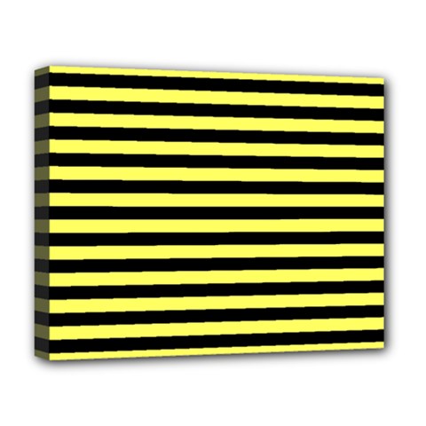 Wasp Stripes Pattern, Yellow And Black Lines, Bug Themed Deluxe Canvas 20  X 16  (stretched) by Casemiro