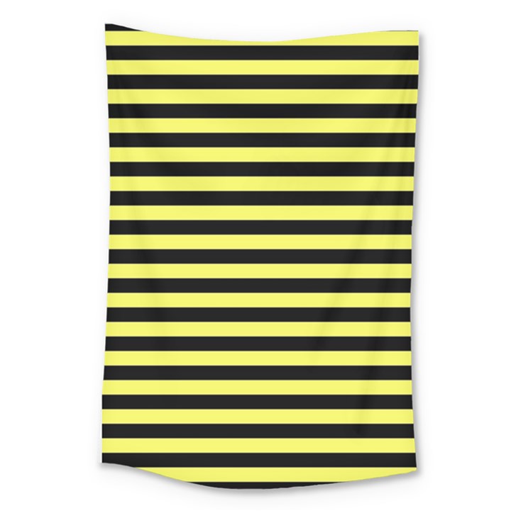 Wasp stripes pattern, yellow and black lines, bug themed Large Tapestry