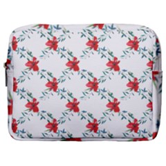 Poppies Pattern, Poppy Flower Symetric Theme, Floral Design Make Up Pouch (large) by Casemiro