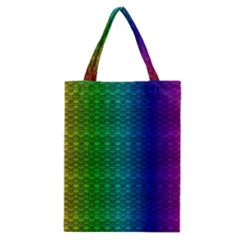 Rainbow Colored Scales Pattern, Full Color Palette, Fish Like Classic Tote Bag by Casemiro