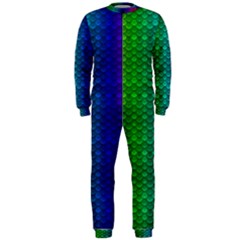Rainbow Colored Scales Pattern, Full Color Palette, Fish Like Onepiece Jumpsuit (men)  by Casemiro