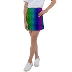 Rainbow Colored Scales Pattern, Full Color Palette, Fish Like Kids  Tennis Skirt by Casemiro