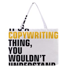 07 Copywriting Thing Copy Zipper Medium Tote Bag by flamingarts