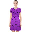 Two tone purple with black strings and ovals, dots. Geometric pattern Adorable in Chiffon Dress View1