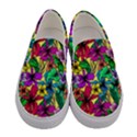 Hibiscus flowers pattern, floral theme, rainbow colors, colorful palette Women s Canvas Slip Ons View1