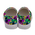 Hibiscus flowers pattern, floral theme, rainbow colors, colorful palette Women s Canvas Slip Ons View4