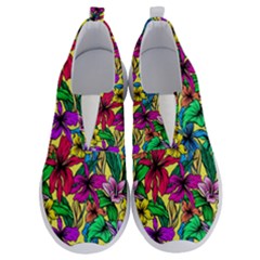 Hibiscus Flowers Pattern, Floral Theme, Rainbow Colors, Colorful Palette No Lace Lightweight Shoes by Casemiro