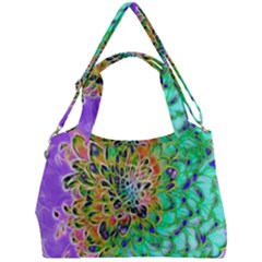 Peacock Chrysanthemum Double Compartment Shoulder Bag by bloomingvinedesign