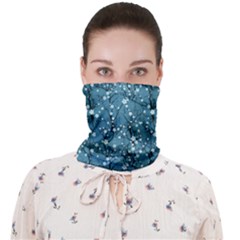 Blue Japanese Cherry Blossom Tree Pattern Face Covering Bandana (adult)