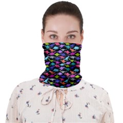 Colorful Dinosaur Silhouettes Adult Bandanas Face Shield Headband