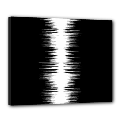 Black And White Noise, Sound Equalizer Pattern Canvas 20  X 16  (stretched) by Casemiro