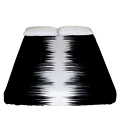 Black And White Noise, Sound Equalizer Pattern Fitted Sheet (california King Size) by Casemiro