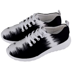 Black And White Noise, Sound Equalizer Pattern Men s Lightweight Sports Shoes by Casemiro