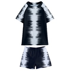 Black And White Noise, Sound Equalizer Pattern Kids  Swim Tee And Shorts Set by Casemiro