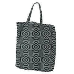 Geometric Pattern, Army Green And Black Lines, Regular Theme Giant Grocery Tote by Casemiro