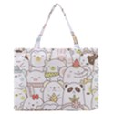 Cute-baby-animals-seamless-pattern Zipper Medium Tote Bag View1