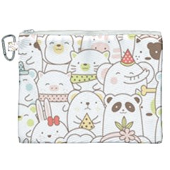 Cute-baby-animals-seamless-pattern Canvas Cosmetic Bag (xxl) by Sobalvarro