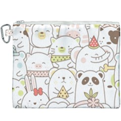 Cute-baby-animals-seamless-pattern Canvas Cosmetic Bag (xxxl) by Sobalvarro