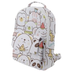 Cute-baby-animals-seamless-pattern Flap Pocket Backpack (small) by Sobalvarro