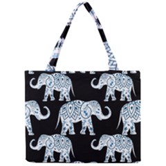 Elephant-pattern-background Mini Tote Bag by Sobalvarro