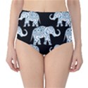 Elephant-pattern-background Classic High-Waist Bikini Bottoms View1