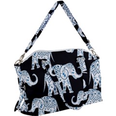 Elephant-pattern-background Canvas Crossbody Bag by Sobalvarro