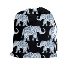 Elephant-pattern-background Drawstring Pouch (2xl) by Sobalvarro