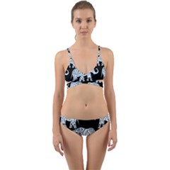 Elephant-pattern-background Wrap Around Bikini Set by Sobalvarro