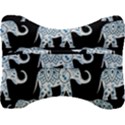 Elephant-pattern-background Velour Seat Head Rest Cushion View2