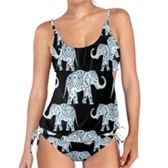 Elephant-pattern-background Tankini Set by Sobalvarro