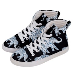 Elephant-pattern-background Women s Hi-top Skate Sneakers by Sobalvarro