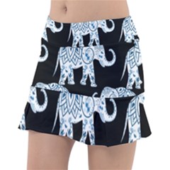 Elephant-pattern-background Tennis Skorts by Sobalvarro