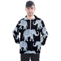 Elephant-pattern-background Men s Half Zip Pullover View1