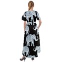 Elephant-pattern-background Front Wrap High Low Dress View2