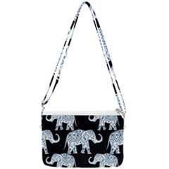 Elephant-pattern-background Double Gusset Crossbody Bag by Sobalvarro