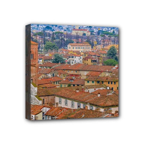 Lucca Historic Center Aerial View Mini Canvas 4  X 4  (stretched) by dflcprintsclothing