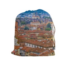 Lucca Historic Center Aerial View Drawstring Pouch (xl) by dflcprintsclothing