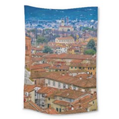 Lucca Historic Center Aerial View Large Tapestry by dflcprintsclothing