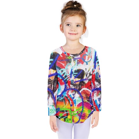 Crazy Grafitti Kids  Long Sleeve Tee by essentialimage