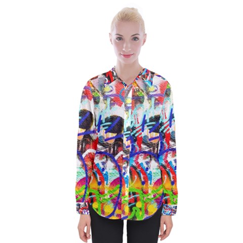 Crazy Grafitti Womens Long Sleeve Shirt by essentialimage