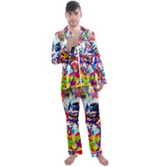 Crazy Grafitti Men s Long Sleeve Satin Pyjamas Set by essentialimage