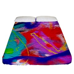 Crazy Graffiti Fitted Sheet (king Size) by essentialimage